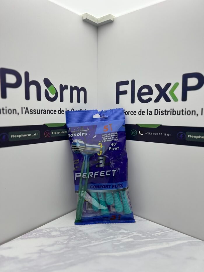 Rasoir 3 lames,Perfect Confort Flex vert&bleu