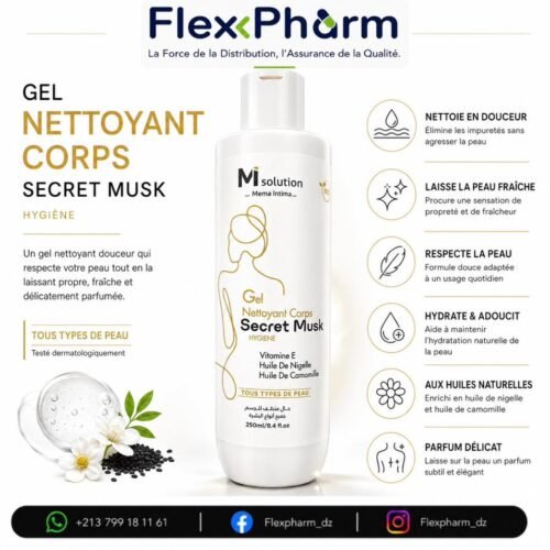 M solution- Gel nettoyant corps Secret Musk