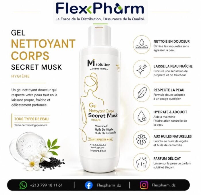 M solution- Gel nettoyant corps Secret Musk