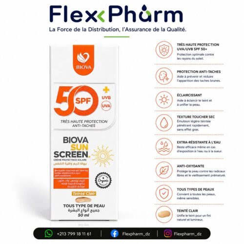Creme solaire teinte 50 SPF