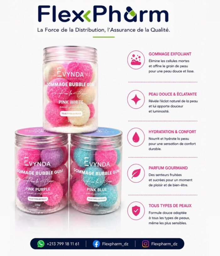 EVYNDA Gommage bubble gum pour le corps